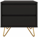 Nachttafel \'Elle\' - Zwart/Messing