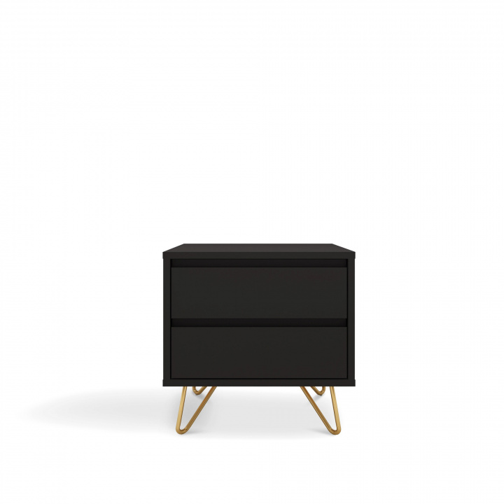 Nachttafel \'Elle\' - Zwart/Messing in de groep Meubels / Tafels / Nachtkastjes bij Reforma (ELLENS01-black)