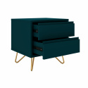 Nachttafel \'Elle\' - Turquoise/Messing