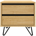Nachttafel \'Elle\' - Eik/Zwart