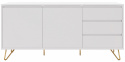 Dressoir \'Elle\' - Wit/Messing
