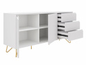 Dressoir \'Elle\' - Wit/Messing