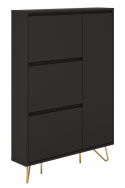 Schoenenkast \'Elle\' - Zwart/Messing