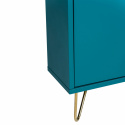Schoenenkast \'Elle\' - Turquoise/Messing