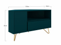 TV-meubel \'Elle\' voor de hoek - Turquoise/Messing