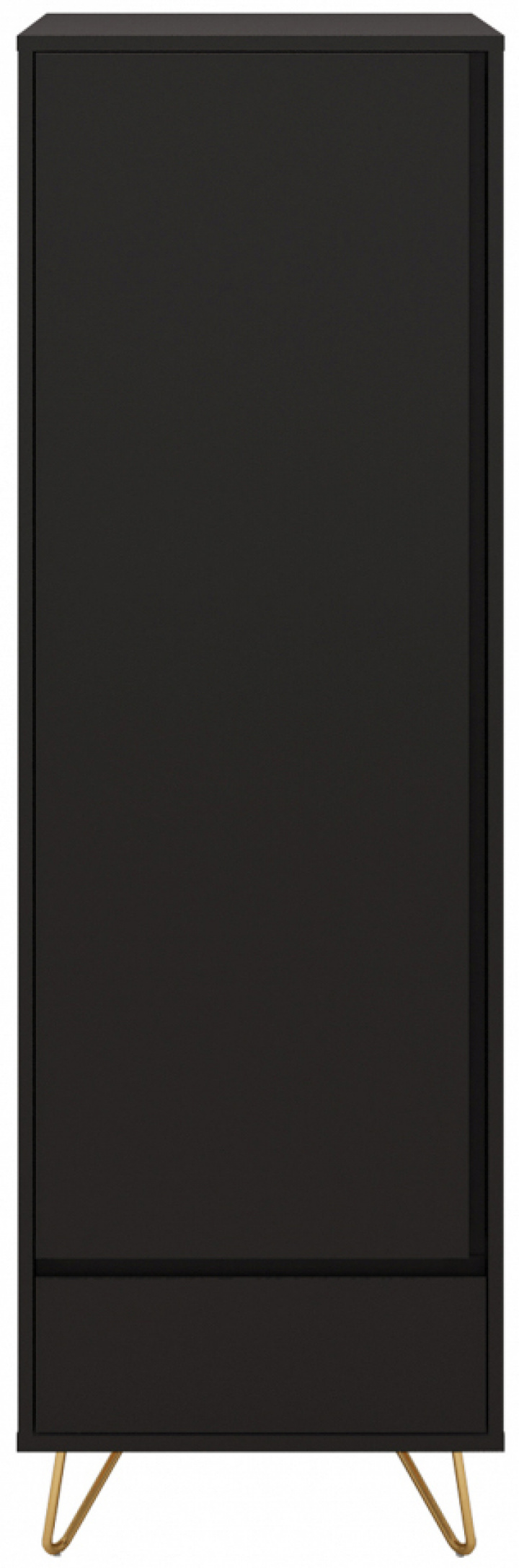 Kledingkast \'Elle\' - Zwart/Messing in de groep Meubels / Planken & opslag / Kledinghangers bij Reforma (ELLEWD02-black)