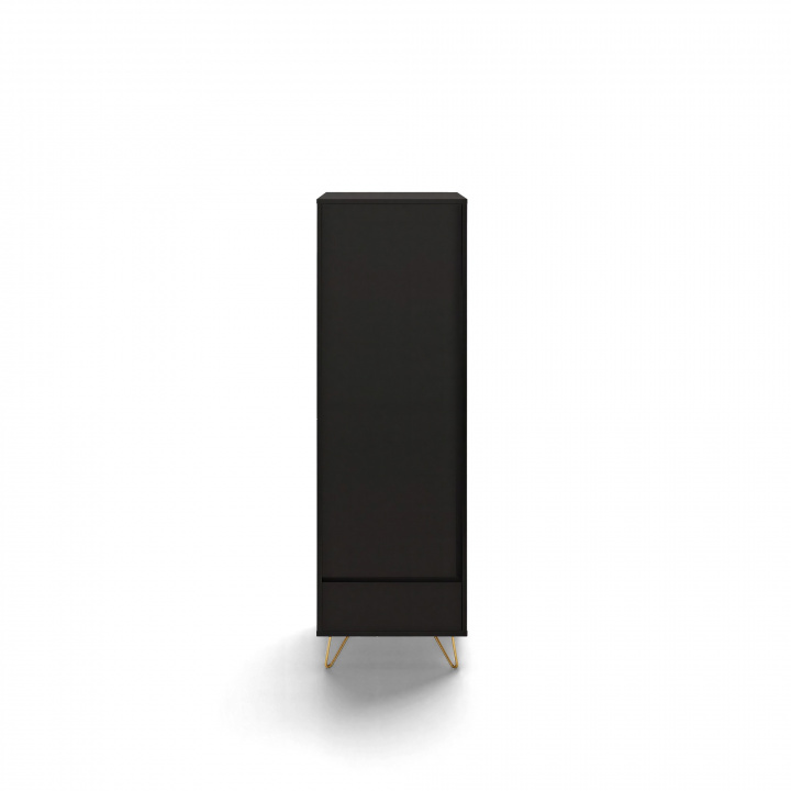 Kledingkast \'Elle\' - Zwart/Messing in de groep Meubels / Planken & opslag / Kledinghangers bij Reforma (ELLEWD02-black)
