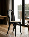 Stoel \'Bistro\' - Riet/Zwart
