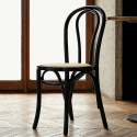 Stoel \'Bistro\' - Riet/Zwart