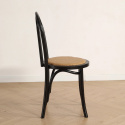 Stoel \'Bistro\' - Riet/Zwart