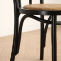 Stoel \'Bistro\' - Riet/Zwart