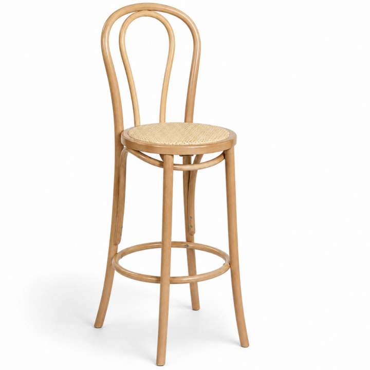 Barkruk \'Bistro\' - Naturel/Rotan in de groep Meubels / Zitmeubels / Barkrukken bij Reforma (FCB19-oak)