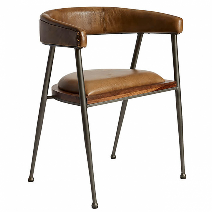 Stoel \'London\' - Patina Bruin/Leder in de groep Meubels / Zitmeubels / Stoelen bij Reforma (FH - 150 XL - P)