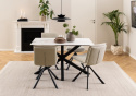 Eettafel \'Heaven\' 135x80cm - Wit/Zwart