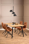 Eettafel \'Cadiz\' 160x90cm - Natuur/Zwart