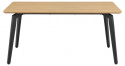 Eettafel \'Cadiz\' 160x90cm - Natuur/Zwart