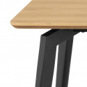 Eettafel \'Cadiz\' 160x90cm - Natuur/Zwart