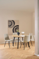 Eettafel \'Cadiz\' Rond 120x75cm - Natuur/Zwart