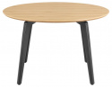 Eettafel \'Cadiz\' Rond 120x75cm - Natuur/Zwart