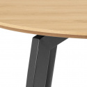 Eettafel \'Cadiz\' Rond 120x75cm - Natuur/Zwart