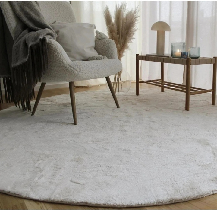 Rond vloerkleed \'Aranga Super Soft\' - Wit in de groep Vloerkleden / Ruggen bij Reforma (H100014)