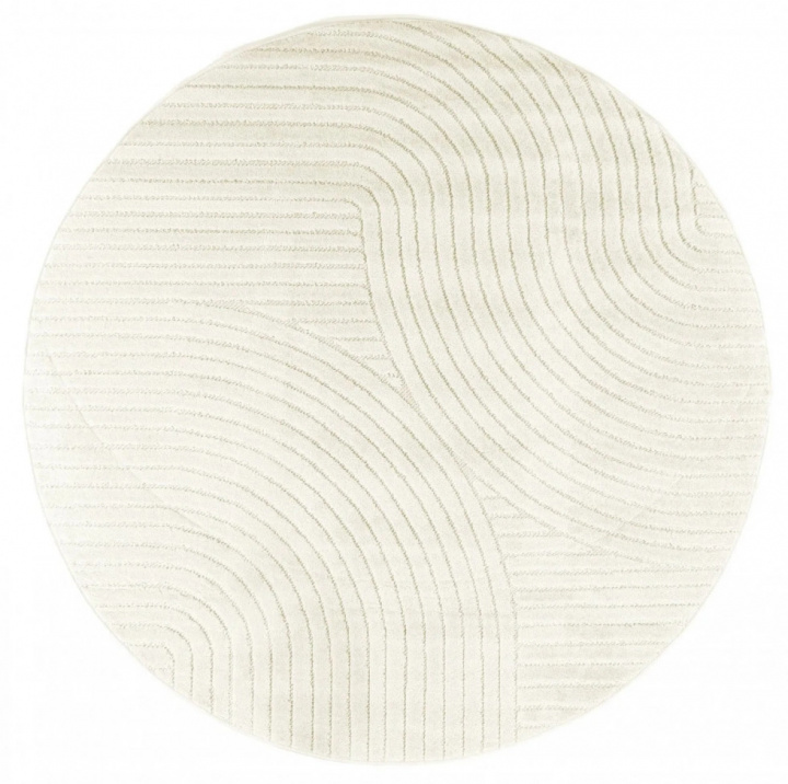 Rond vloerkleed \'Devon\' - Crème in de groep Inrichting / Vloerkleden / Geweven Vloerkleden bij Reforma (H100046)