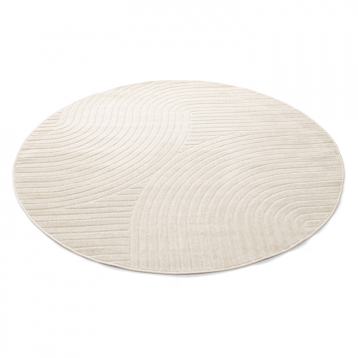 Rond vloerkleed \'Devon\' - Crème in de groep Vloerkleden / Geweven Vloerkleden bij Reforma (H100046)