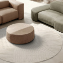 Rond vloerkleed \'Devon\' - Crème