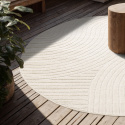 Rond vloerkleed \'Devon\' - Crème
