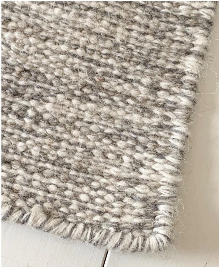 Wollen vloerkleed \'Dhurry\' - Grijs in de groep Vloerkleden / Wollen tapijten bij Reforma (H100048)