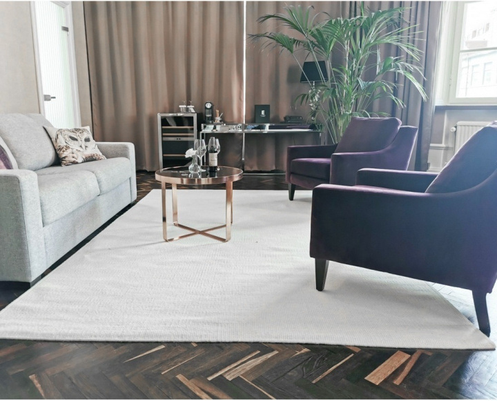 Wollen vloerkleed \'Hamilton\' - Wit in de groep Vloerkleden / Wollen tapijten bij Reforma (H100073)