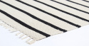 Katoenen vloerkleed \'Helle\' - Wit/Zwart