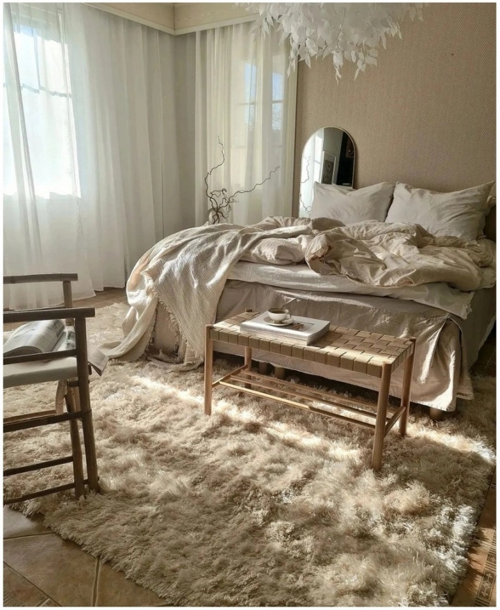 Hoogpolig vloerkleed \'Janjira\' - Off-white in de groep Vloerkleden / Ruggen bij Reforma (H100079)