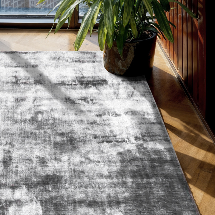 Viscose vloerkleed \'Jodhpur\' - Grijs in de groep Vloerkleden / Geweven Vloerkleden bij Reforma (H100082)