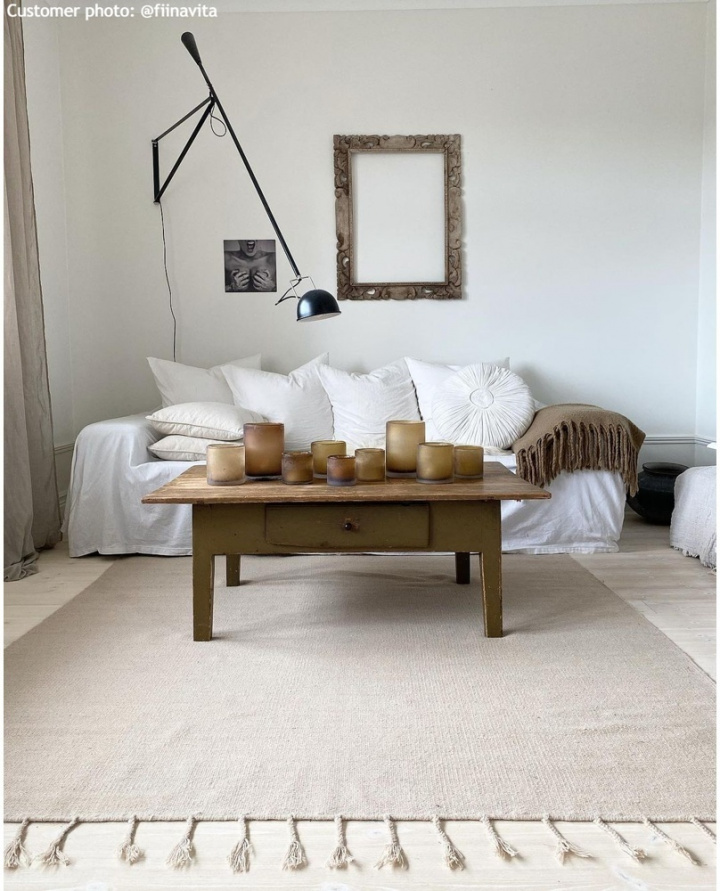 Wollen vloerkleed \'Malana\' - Beige in de groep Vloerkleden / Geweven Vloerkleden bij Reforma (H100101)