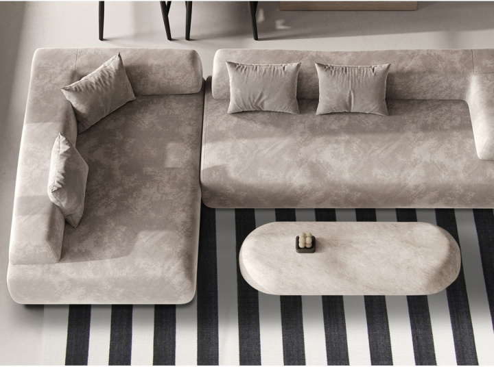 Katoenen vloerkleed \'Nilo\' - Wit/Zwart in de groep Vloerkleden / Geweven Vloerkleden bij Reforma (H100111)