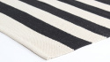 Katoenen vloerkleed \'Nilo\' - Wit/Zwart
