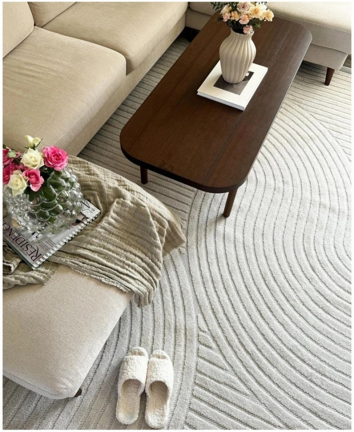 Hoogpolig vloerkleed \'Shaggy Indoor-Outdoor\' - Cream in de groep Vloerkleden / Geweven Vloerkleden bij Reforma (H100119)