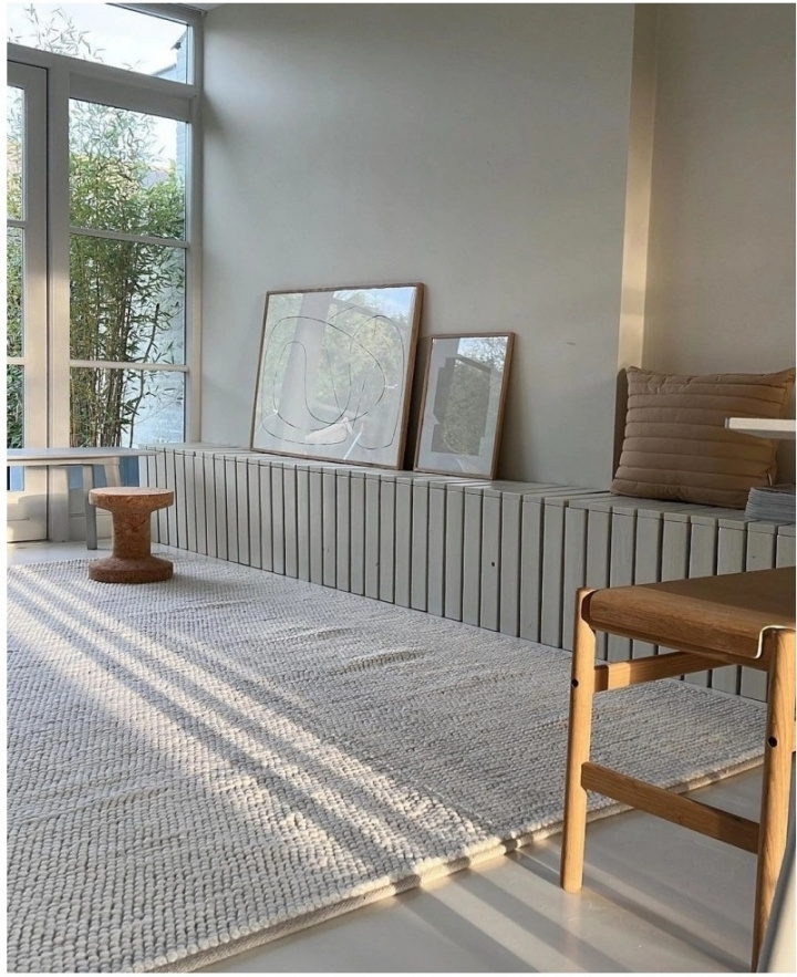 Wollen tapijt \'Avafors\' - Beige in de groep Vloerkleden / Geweven Vloerkleden bij Reforma (H100137)