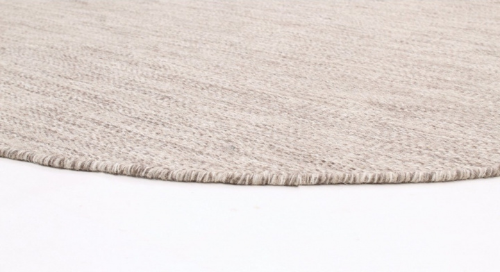 Rond tapijt \'Dhurry\' - Beige in de groep Vloerkleden / Wollen tapijten bij Reforma (H100142)