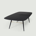 Eettafel met uitbreidingsblad \'Dawn\' 180-230x105cm - Zwart