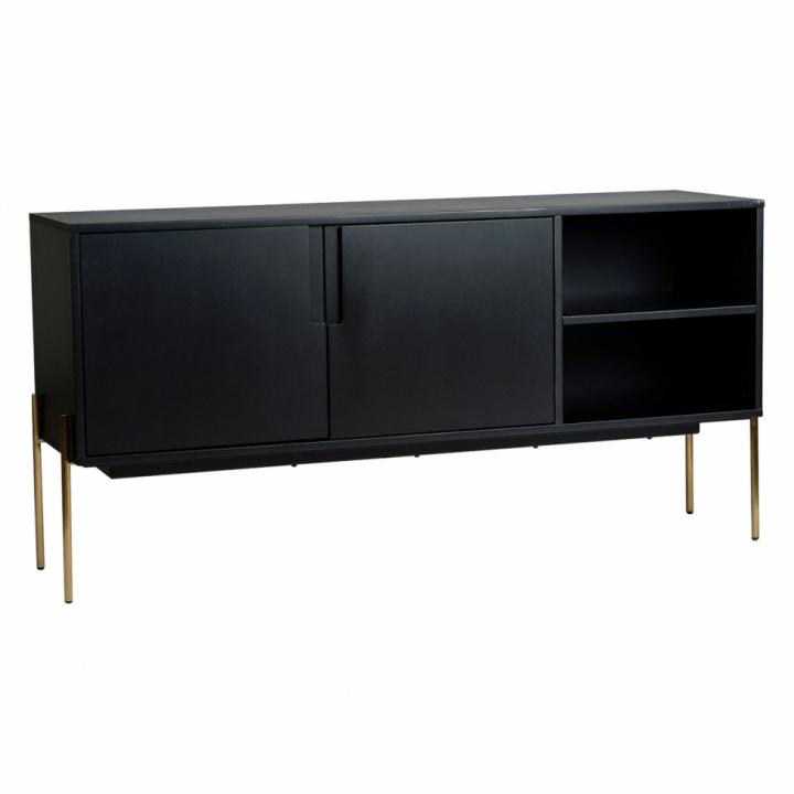 Dressoir \'Frölunda\' - Zwart/Messing in de groep Meubels / Planken & opslag / TV-Meubels bij Reforma (J9612-1)