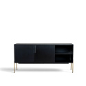 Dressoir \'Fr&ouml;lunda\' - Zwart/Messing