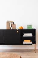 Dressoir \'Frölunda\' - Zwart/Messing