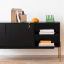 Dressoir \'Fr&ouml;lunda\' - Zwart/Messing