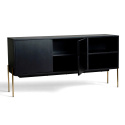 Dressoir \'Fr&ouml;lunda\' - Zwart/Messing