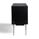 Dressoir \'Fr&ouml;lunda\' - Zwart/Messing