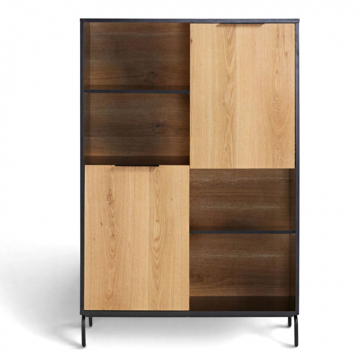 Kast \'Koln\' - Eiken/Zwart in de groep Meubels / Planken & opslag / Kasten en dressoirs bij Reforma (KOLNSB02)