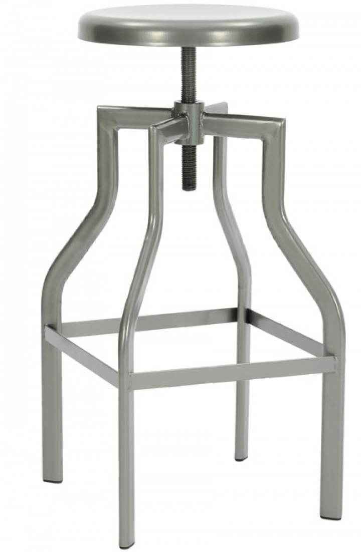 Barstoel \'Forshaga\' - Zilver in de groep Meubels / Zitmeubels / Barkrukken bij Reforma (KS-01-M-silver)
