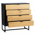 Dressoir \'Line\' - Eik/Zwart